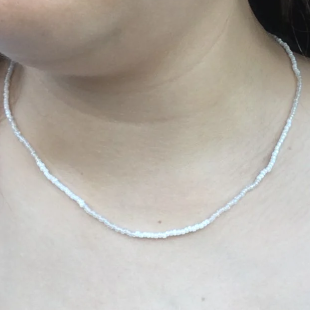 Summer Beachy Necklace, Handmade Beaded Necklace