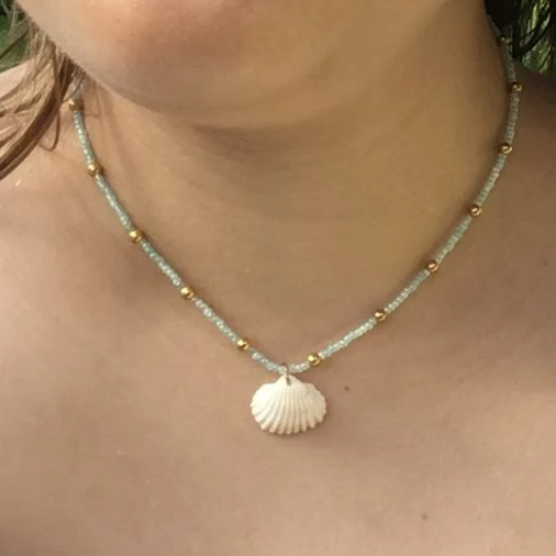 Summer Beachy Necklace, Handmade Beaded Necklace