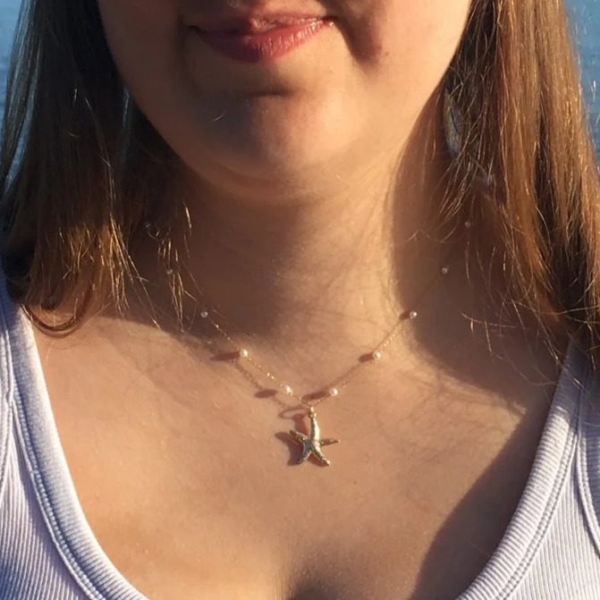 Summer Beachy Necklace, Handmade Beaded Necklace