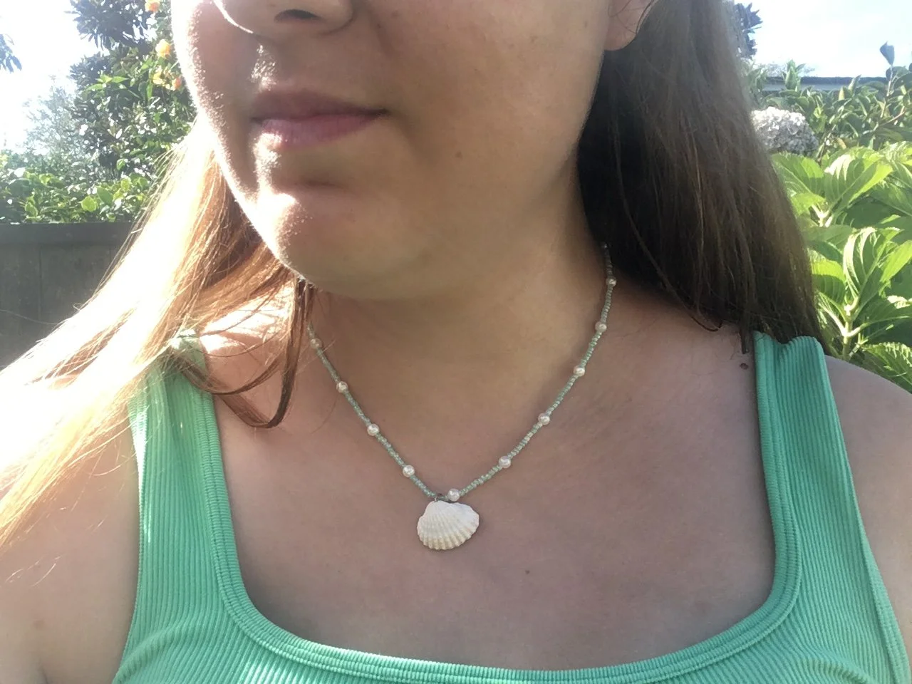 Summer Beachy Necklace, Handmade Beaded Necklace
