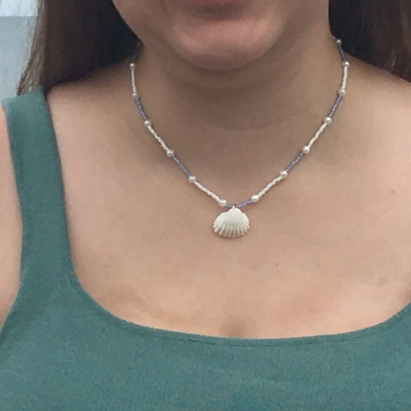 Summer Beachy Necklace, Handmade Beaded Necklace