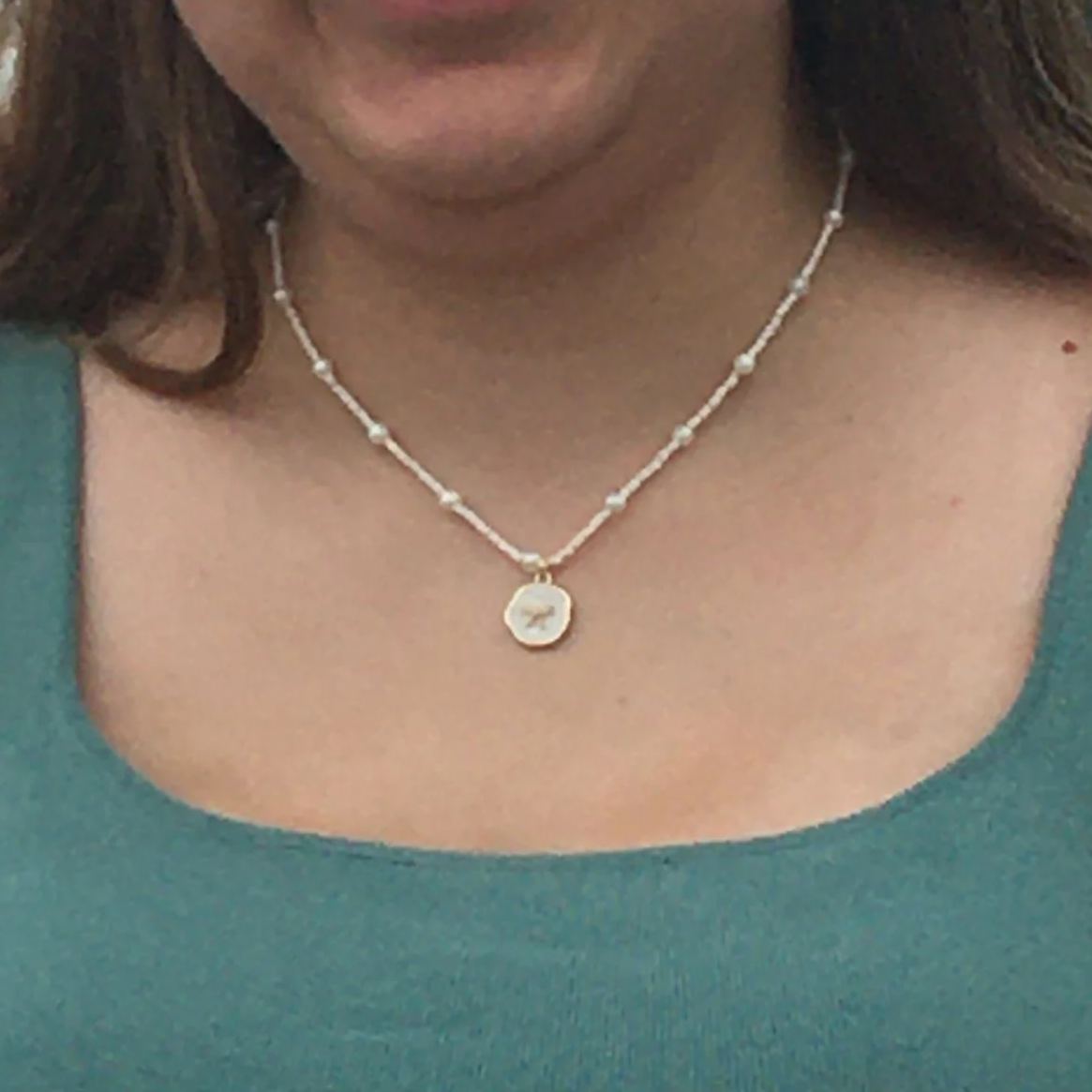 Summer Beachy Necklace, Handmade Beaded Necklace