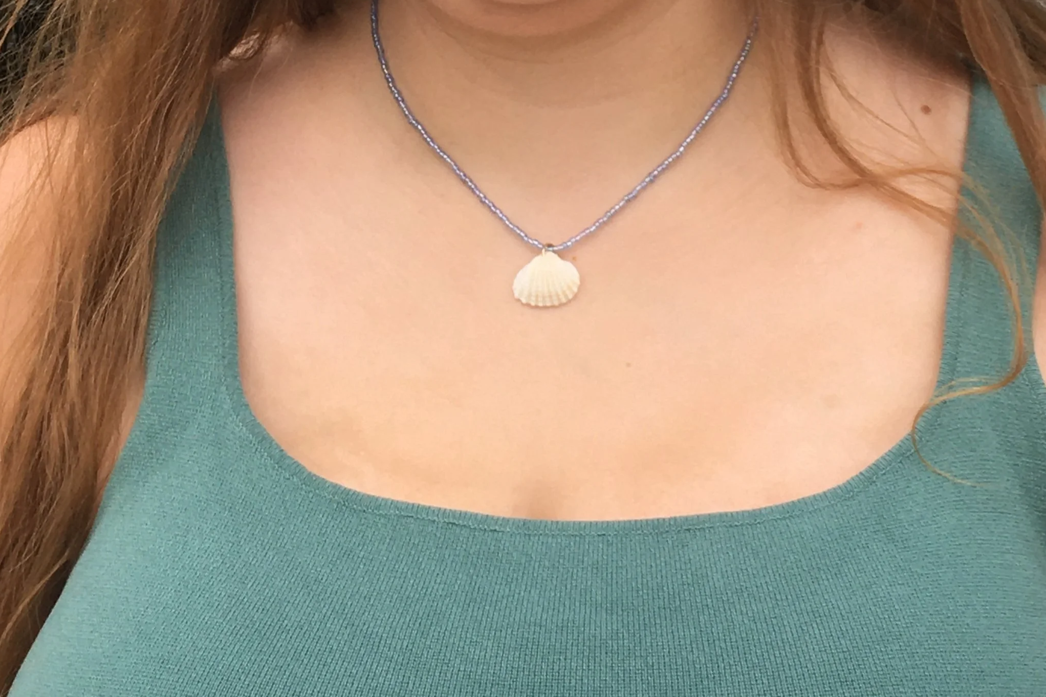 Summer Beachy Necklace, Handmade Beaded Necklace