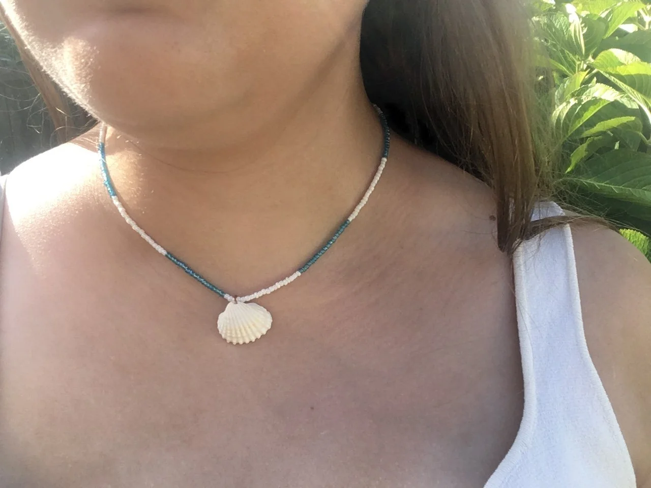 Summer Beachy Necklace, Handmade Beaded Necklace
