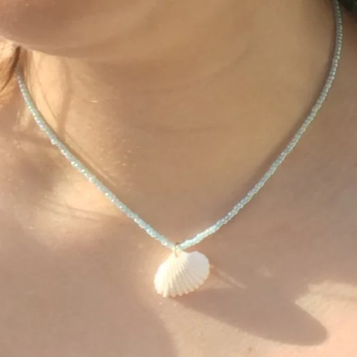 Summer Beachy Necklace, Handmade Beaded Necklace