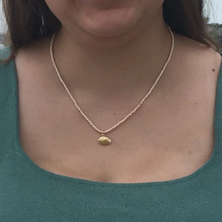 Summer Beachy Necklace, Handmade Beaded Necklace
