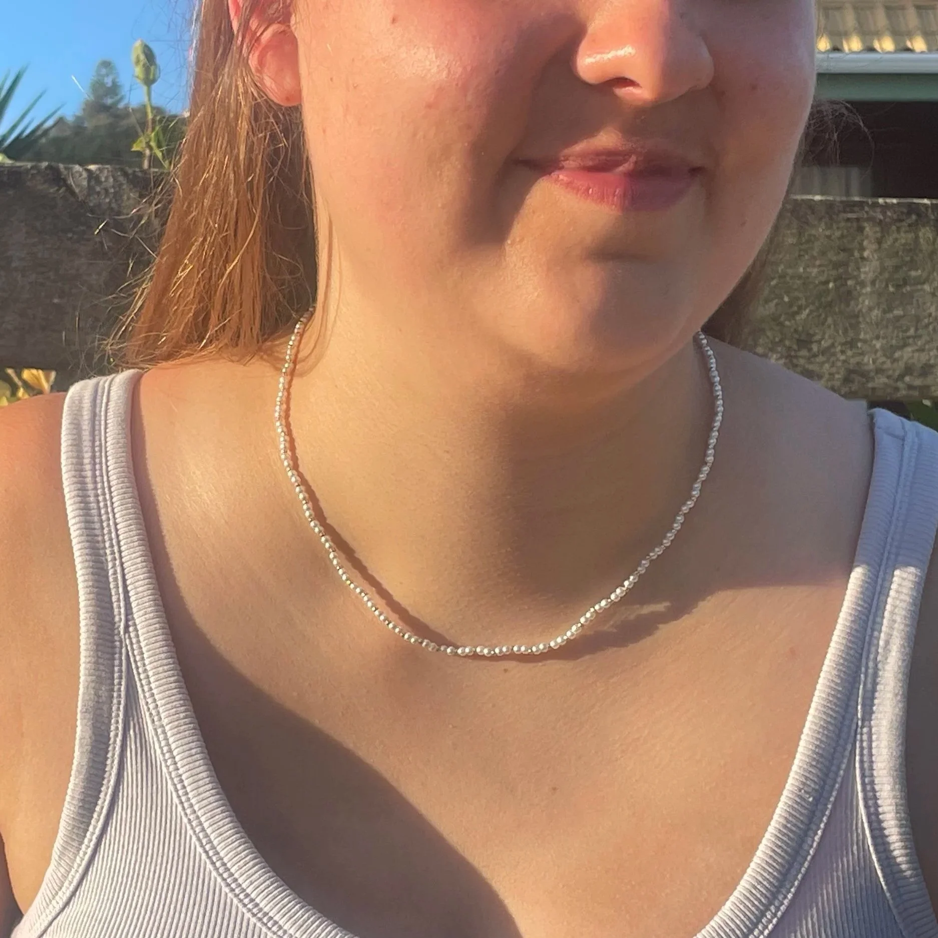 Summer Beachy Necklace, Handmade Beaded Necklace