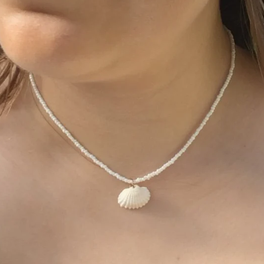 Summer Beachy Necklace, Handmade Beaded Necklace