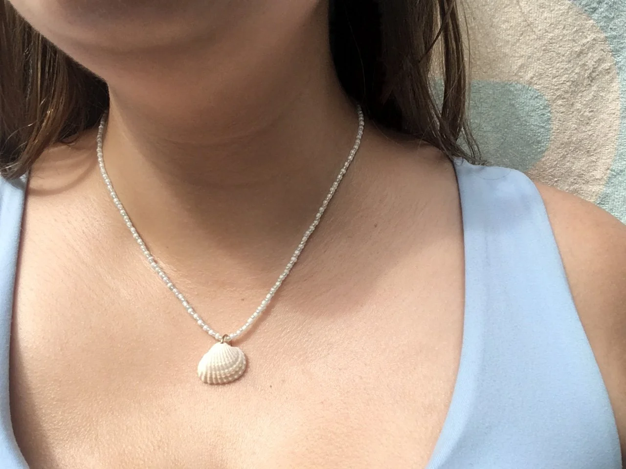 Summer Beachy Necklace, Handmade Beaded Necklace