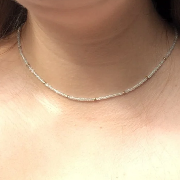 Summer Beachy Necklace, Handmade Beaded Necklace