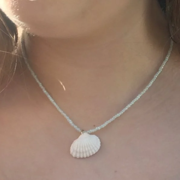 Summer Beachy Necklace, Handmade Beaded Necklace
