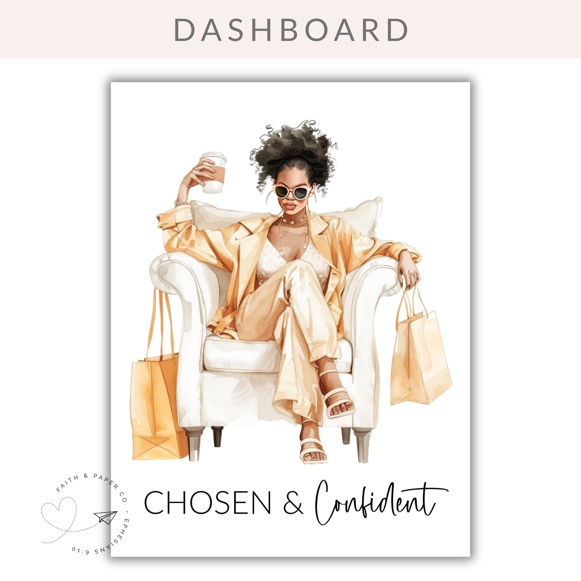 Chosen & Confident | Faith Planner Dashboard