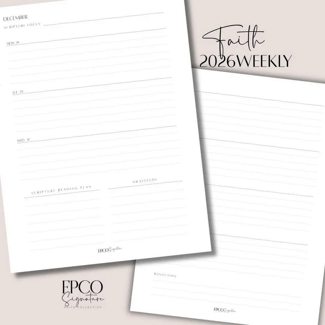 2026 Faith Weekly Planner Inserts