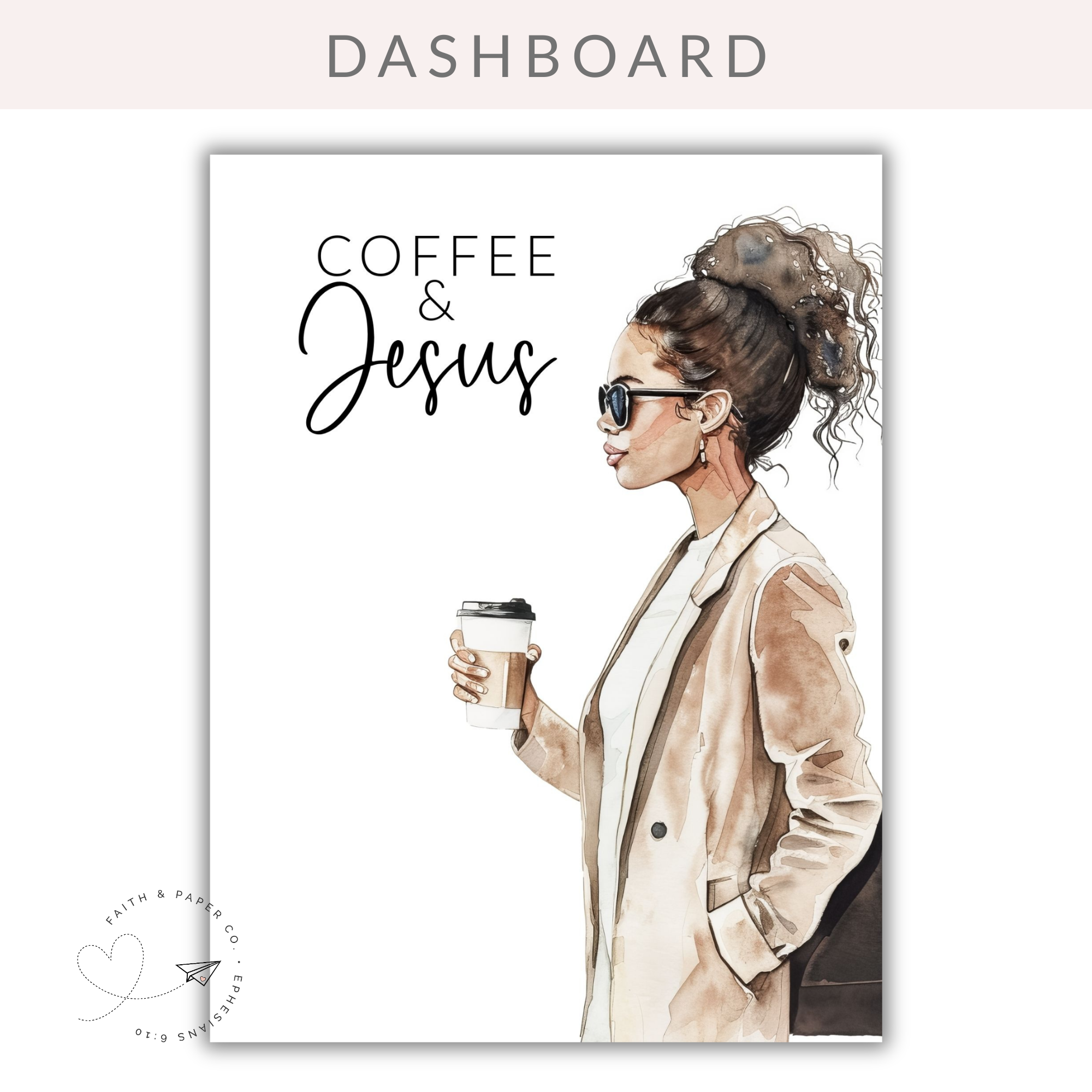 Coffee & Jesus | Faith Planner Dashboard
