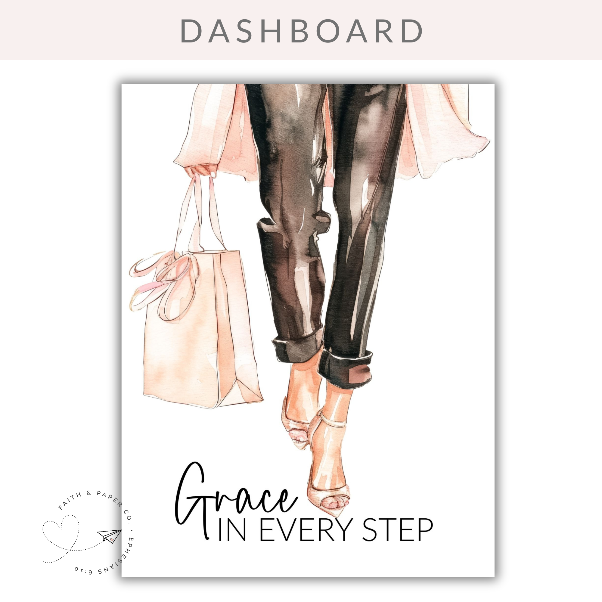 Grace in Every Step | Faith Planner Dashboard