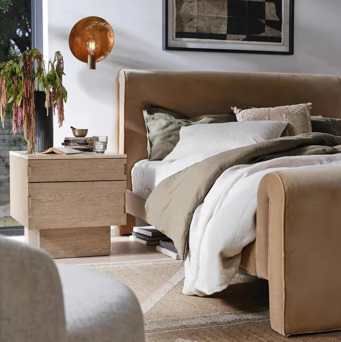 Mitchell Bed in Surrey Camel