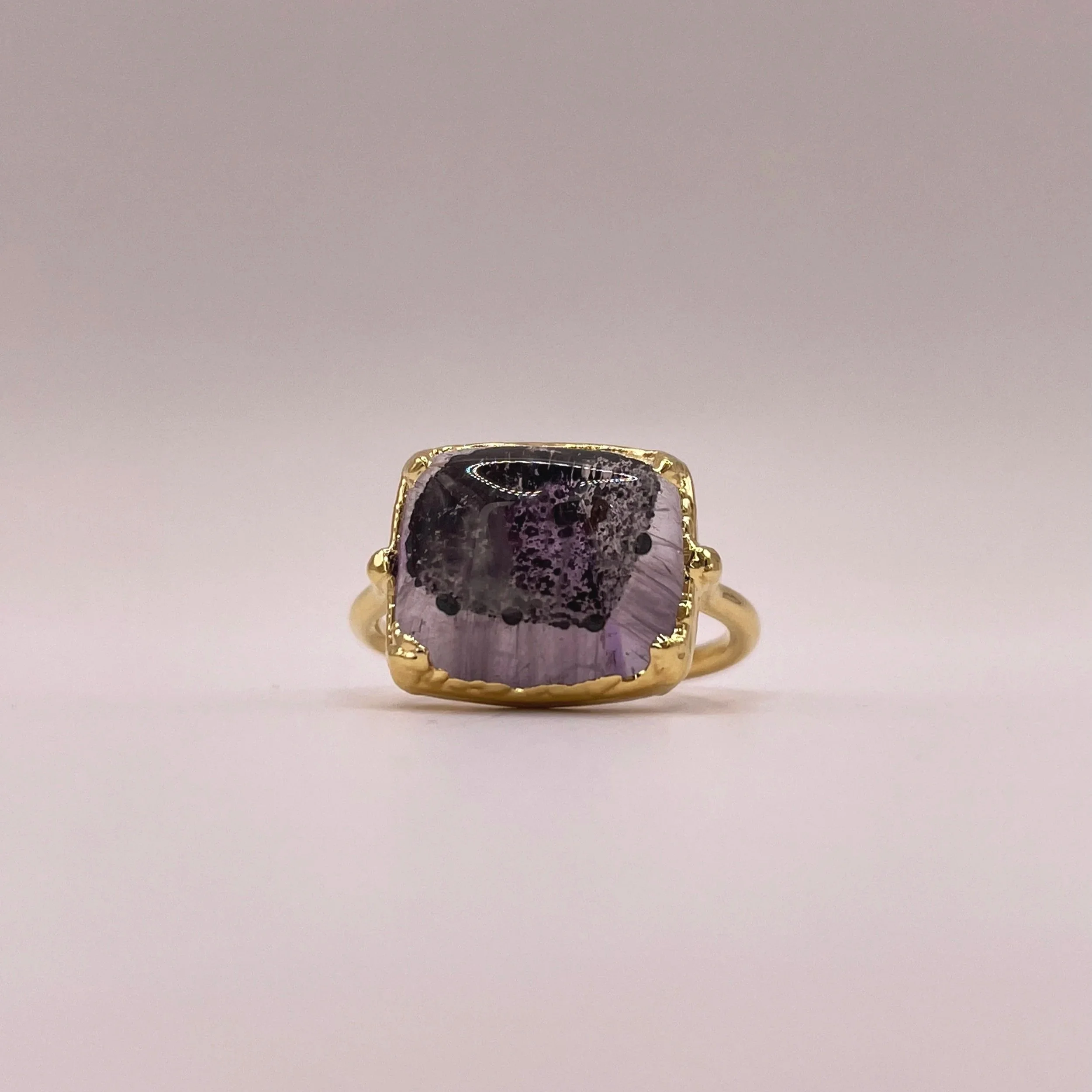Trapeche Amethyst Ring