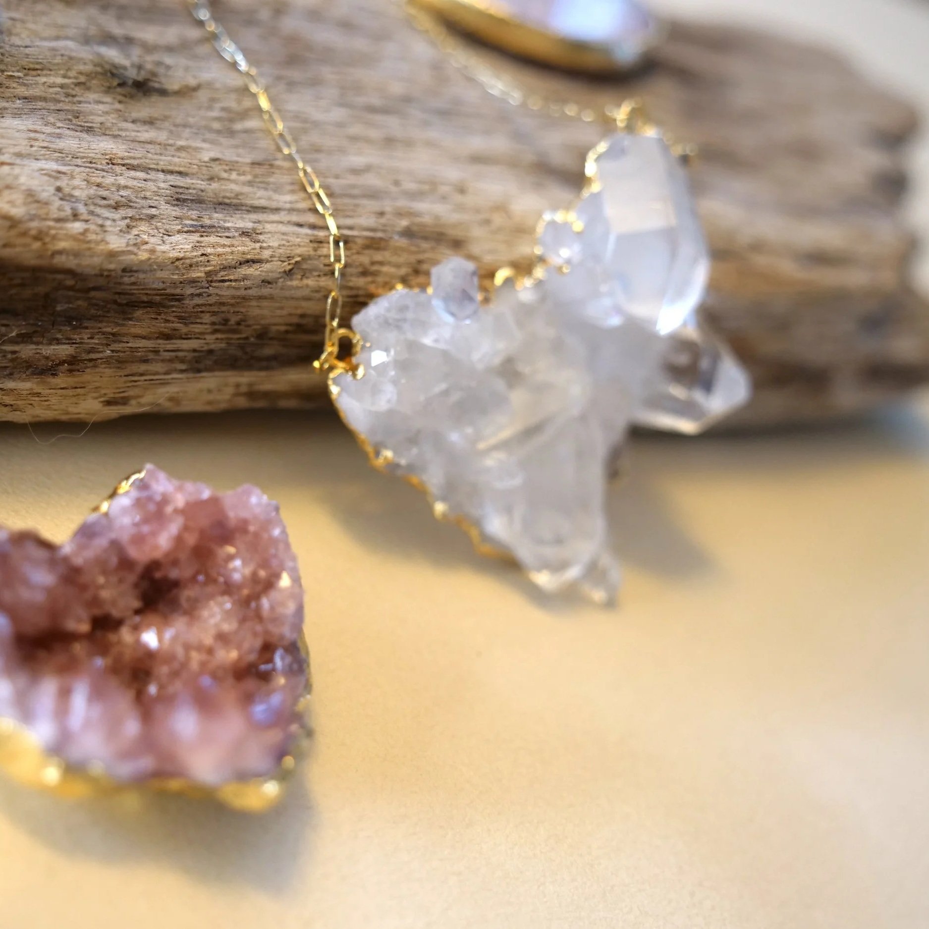 Crystal Cluster Necklace  L