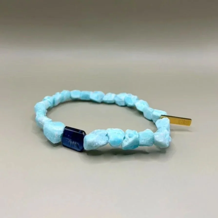 Kyanite × Amazonite Raw Stone Bracelet
