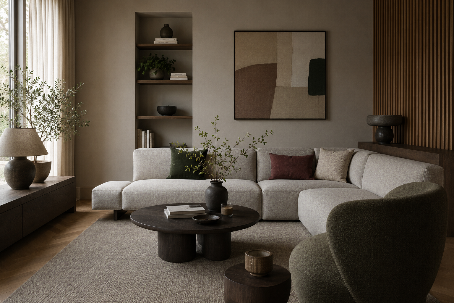 Een rustig interieur zonder dat alles beige wordt