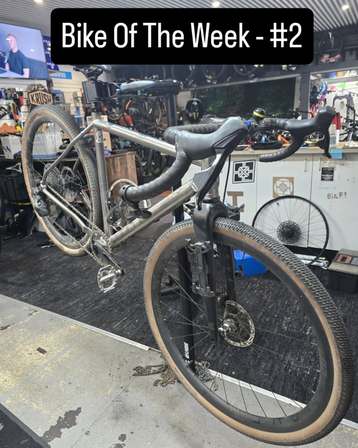 Bike of the Week #2 🏆
This titanium Curve gravel bike came through the workshop for a rear brake caliper replacement, and we couldn&rsquo;t take our eyes off it. Sleek, lightweight, and built to crush gravel miles in style 🤘

📸 Got a bike you&rsqu