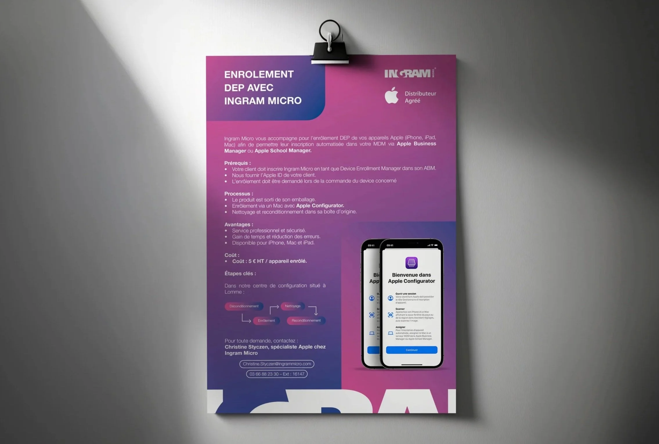 Affiche interne Ingram Micro et Apple