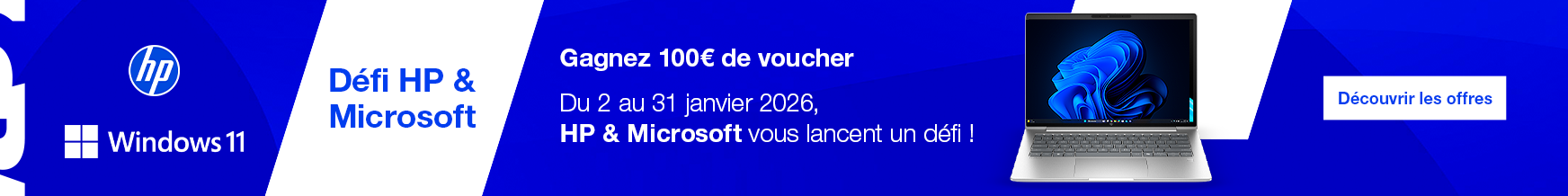 Banniere HP et Windows 11 sur le site Xvantage d'Ingram Micro