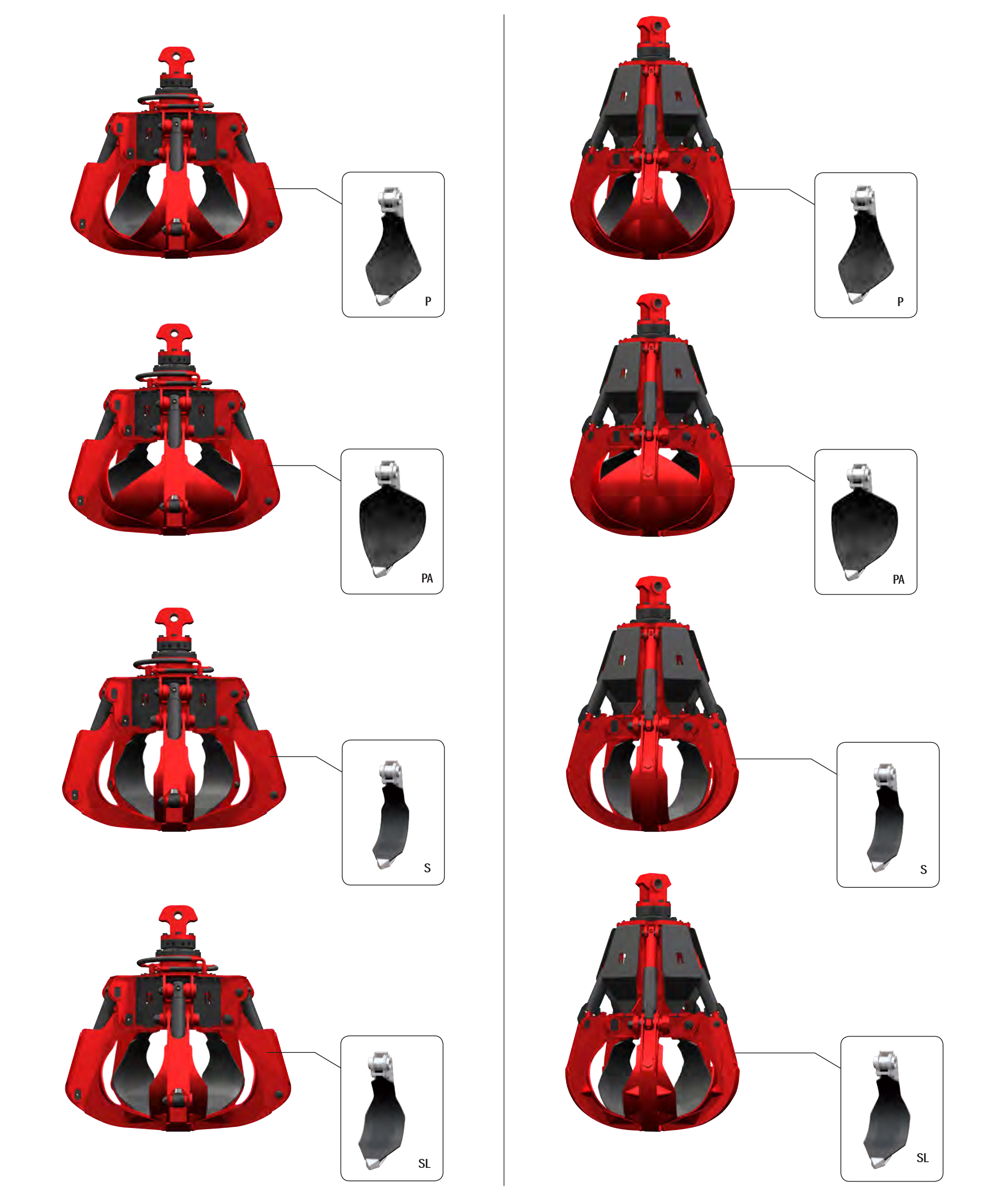heavy-duty scrap grabs