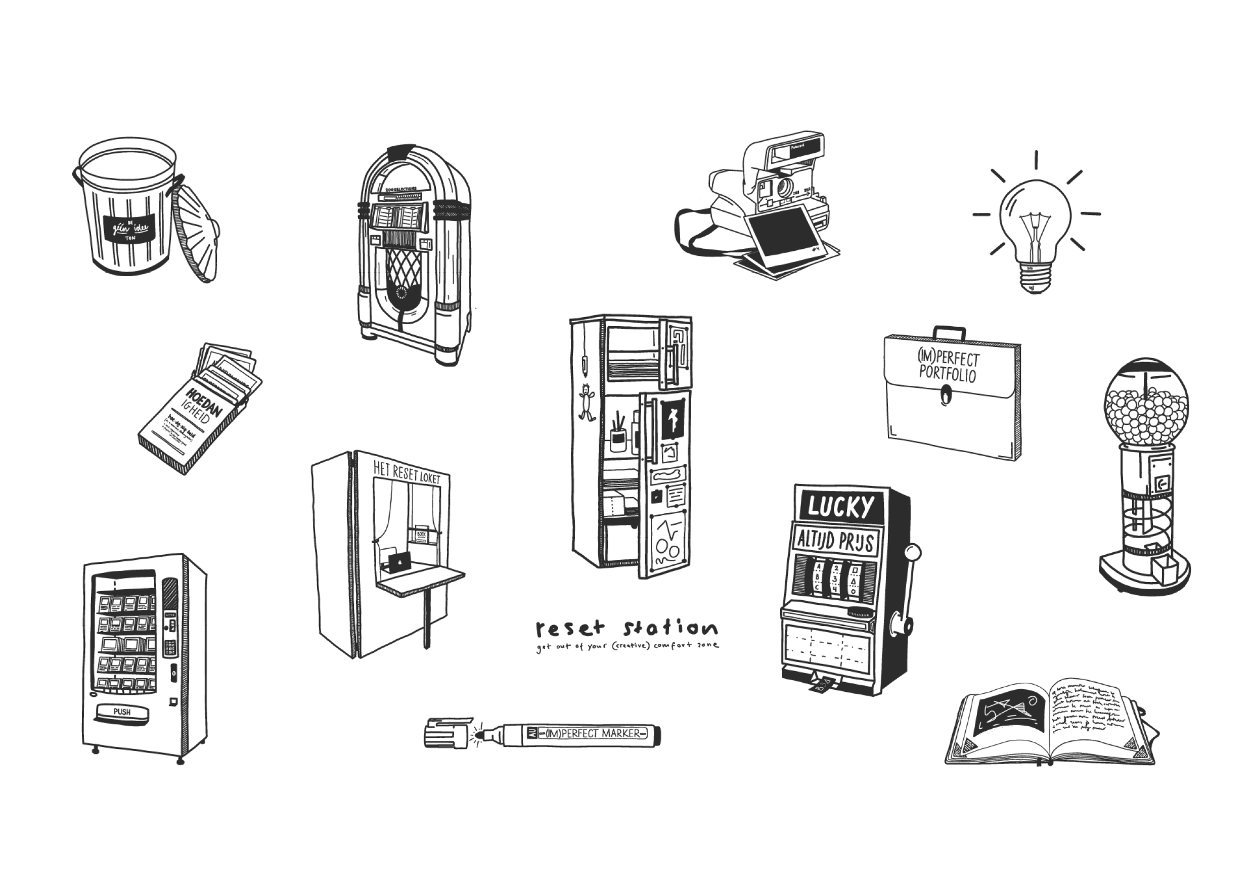 Illustrations for "Reset Station" 