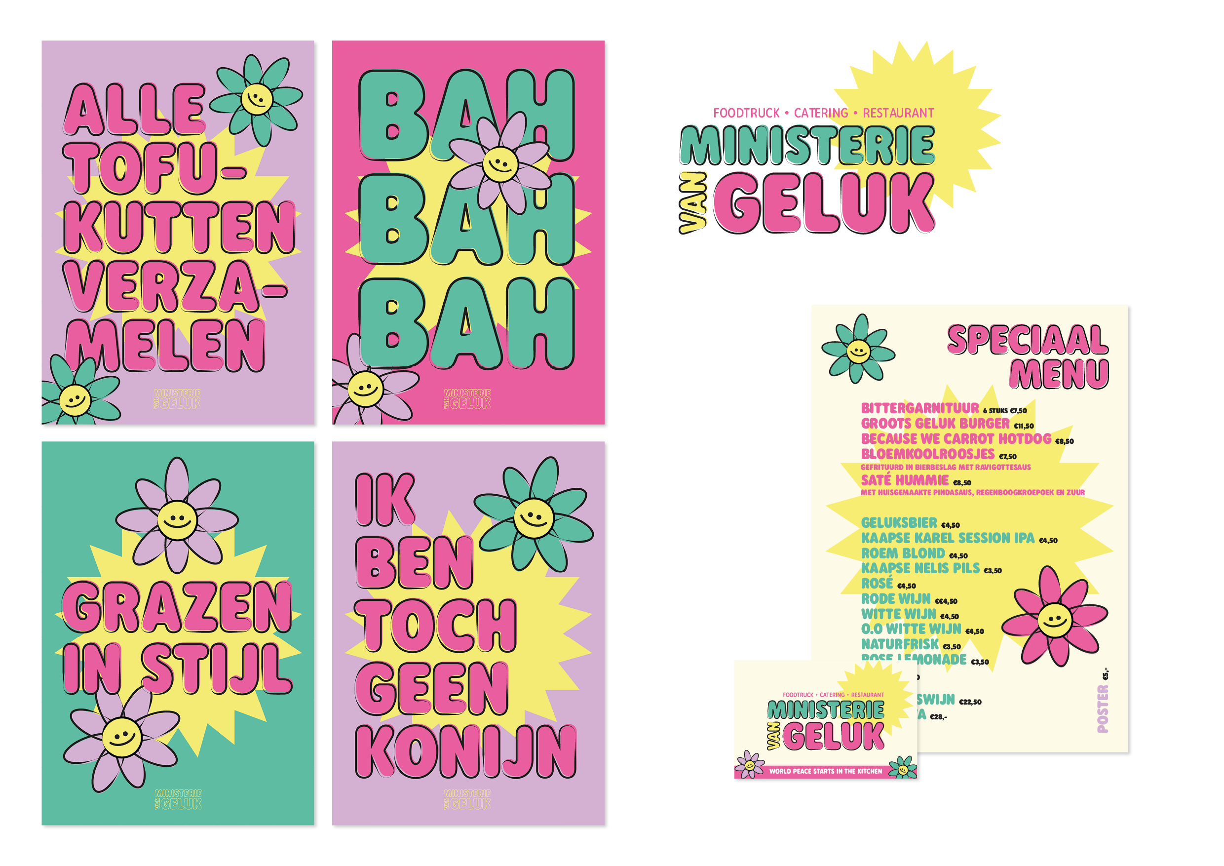 Identity design for restaurant "Ministerie van Geluk"