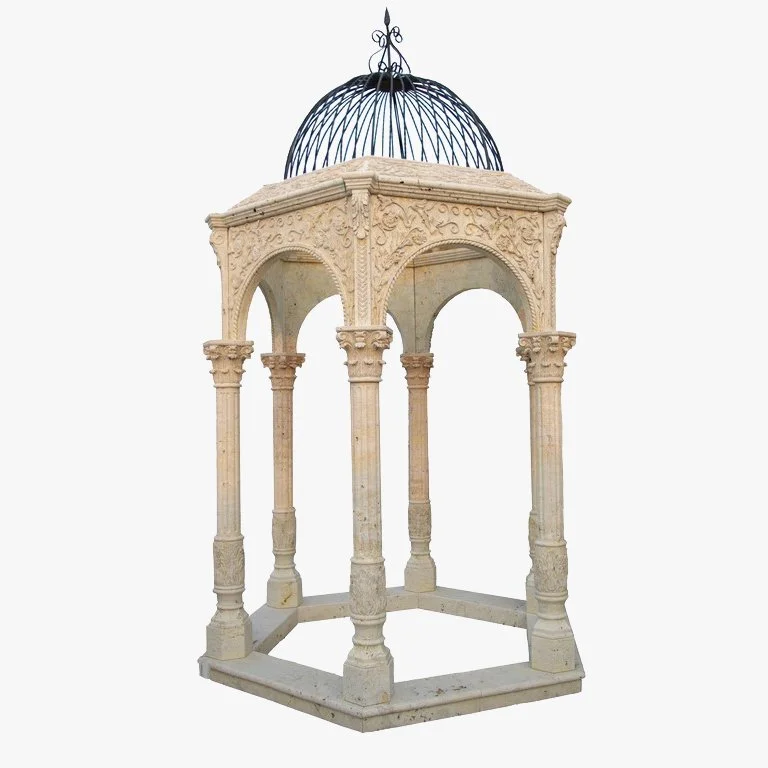 Marble Gazebo With Steel Dome