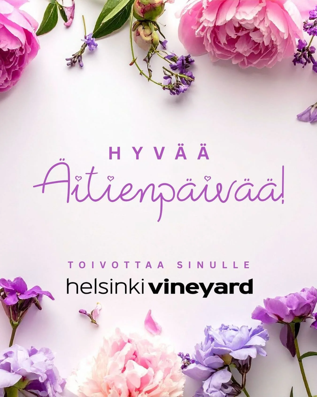 &Auml;itienp&auml;iv&auml;runo

Jumala hiljaa korvaan kuiskasi
Sin&auml; lapsen saat
Nimen annat

Lupaus helmest&auml; helmoissa heleiss&auml;

Vauva venytti nahkani
itselleen sopivaksi

Rukoillen etenin 
Ankkak&auml;vely&auml; 
Sitten 
Suli syd&auml