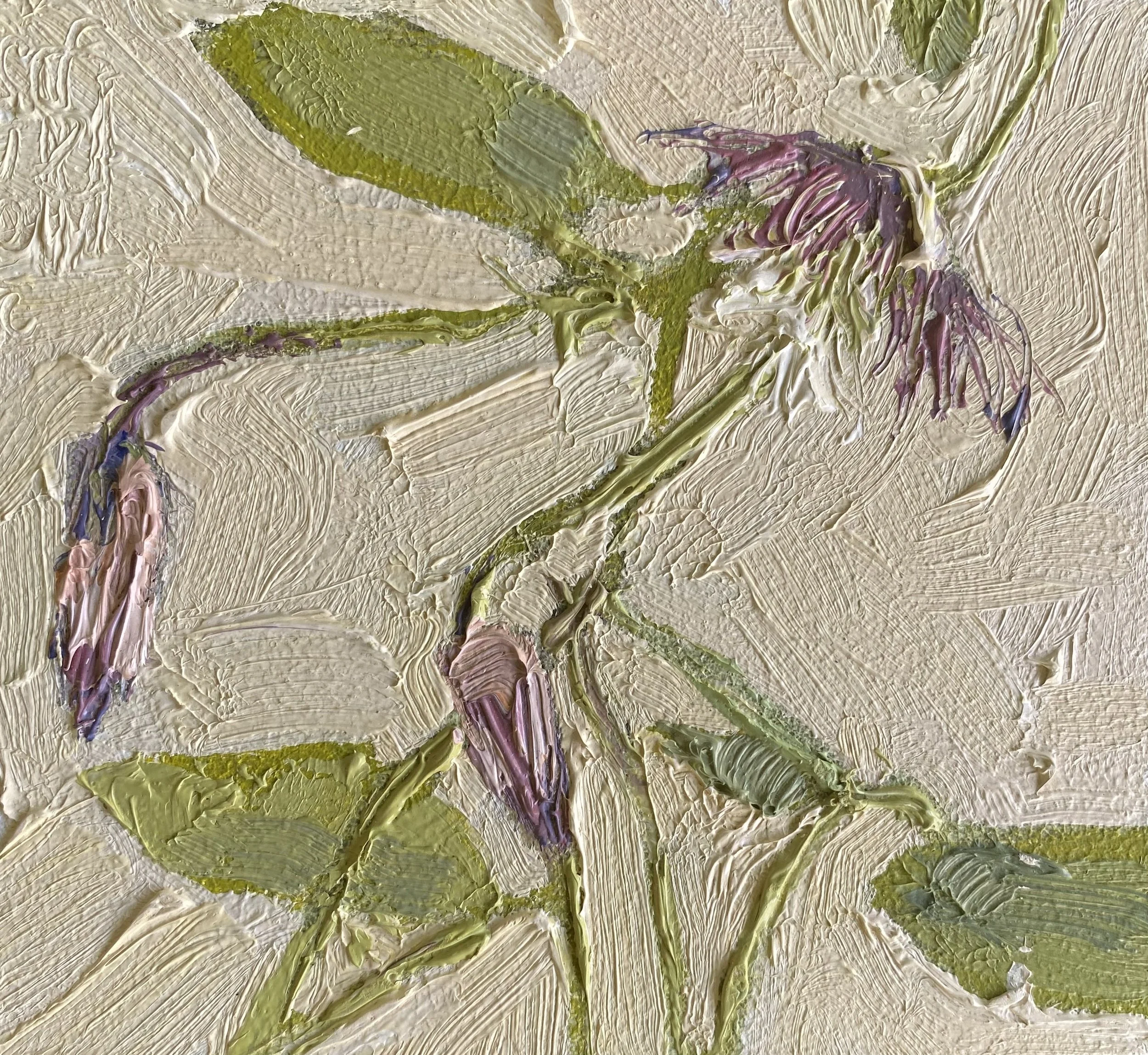 De clematis slaat aan - 11,5 x10,5 - € 135,-
