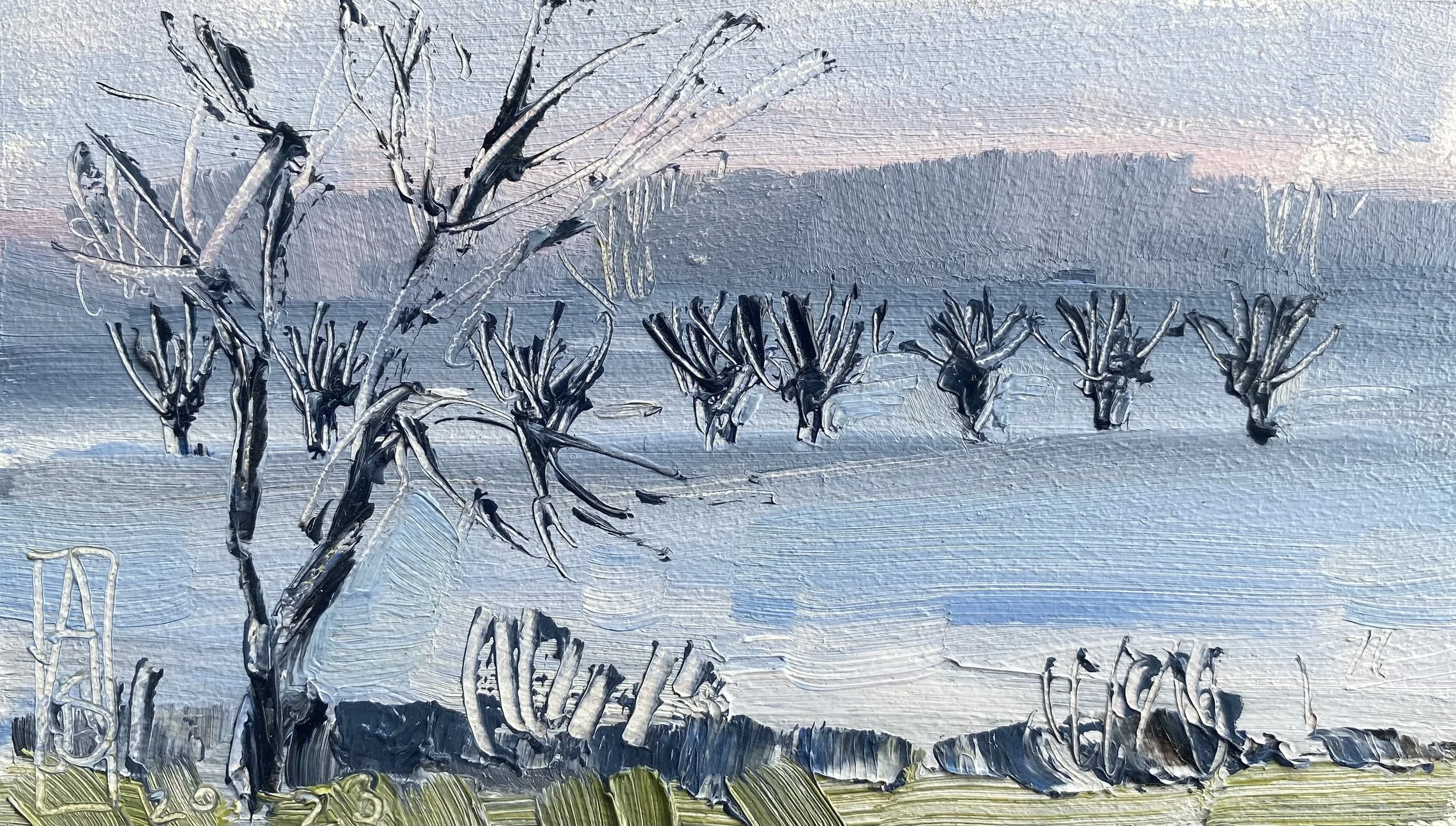 De zon komt op - 8,5x15cm - € 135,-
