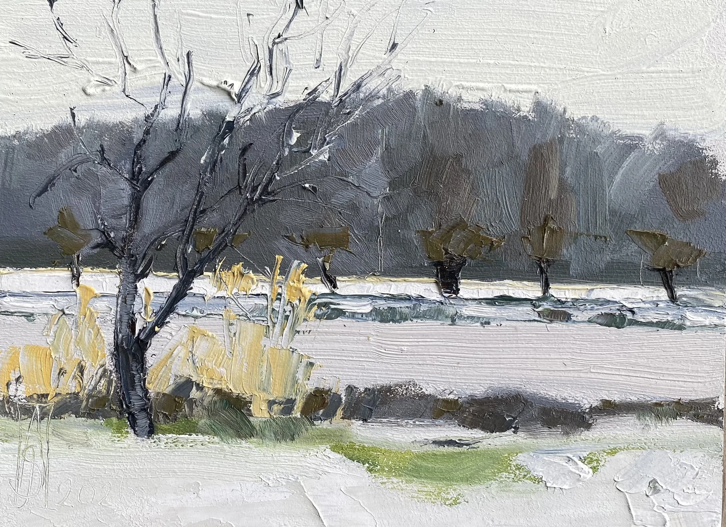 Winter aan de Zwalm - 18x14cm - € 195,-