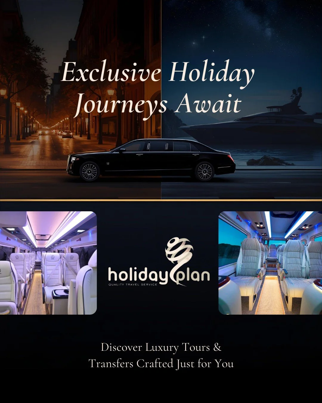 ✨ Travel in luxury and comfort with Holiday Plan! ✨

We are an amazing tour and transfer company, providing seamless journeys with full accommodations to make every trip unforgettable. 🚗💎

Experience travel like never before with Holiday Plan!

#Lu