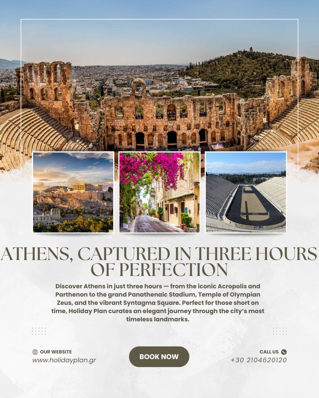 ✨ Experience the best of Athens in just 3 hours! From the iconic Acropolis and Parthenon to the majestic Panathenaic Stadium, the historic Temple of Olympian Zeus, and the lively Syntagma Square, every moment is a glimpse into timeless beauty. For tr