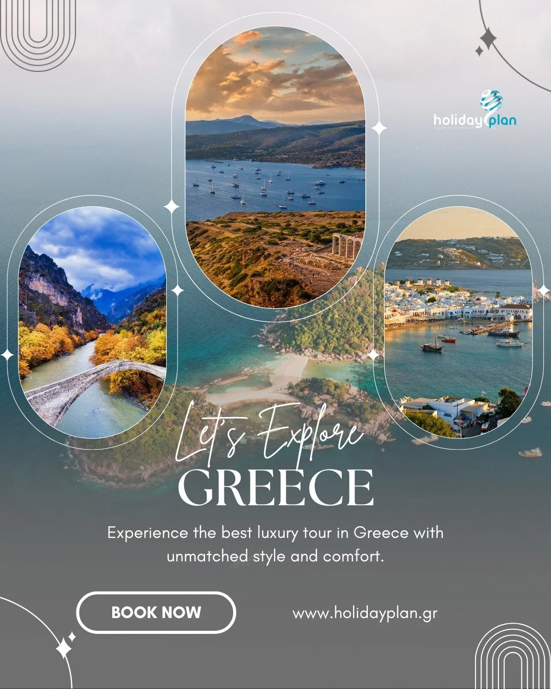 ✨ Let's Explore Greece in Luxury ✨
From crystal-clear waters to charming coastal towns, your dream getaway starts here. Enjoy the finest travel experience filled with elegance, comfort, and unforgettable moments.

🌊🇬🇷 Luxury tours crafted just for
