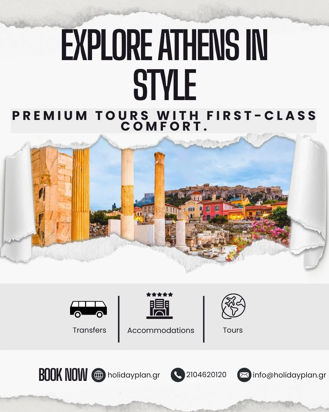 🌍✨ Holiday Plan &ndash; Experience travel the way you&rsquo;ve always dreamed of!

With our company, your holidays turn into a truly enjoyable experience! We offer a wide range of tours across all of Greece, carefully designed for comfort, quality, 