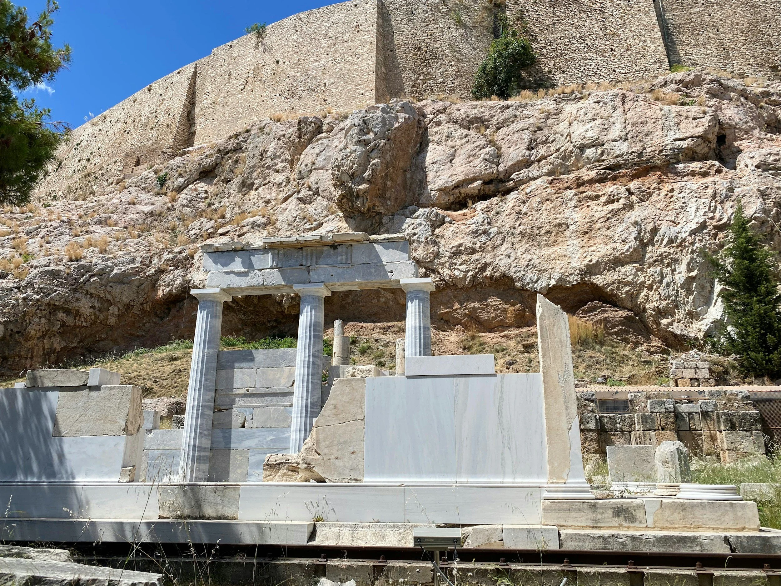 Tomb of the Athenians at the historic Marathon battlefield in Greece