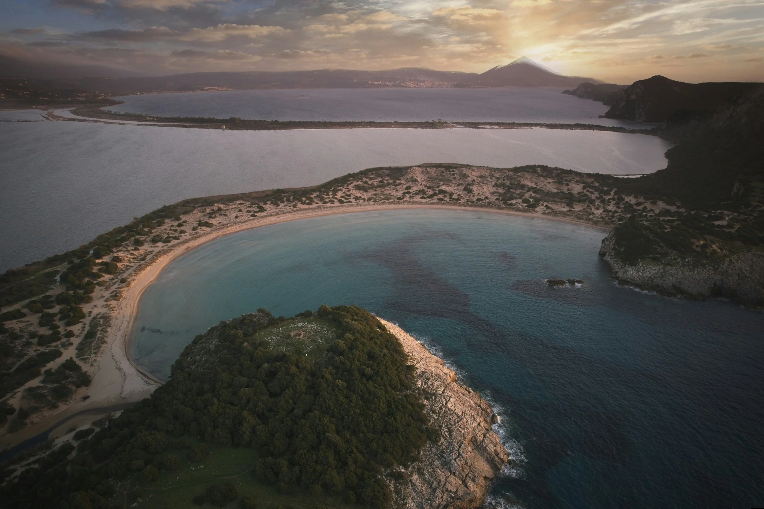 Scenic Peloponnese coastline during an 8-day private classical tour in Greece