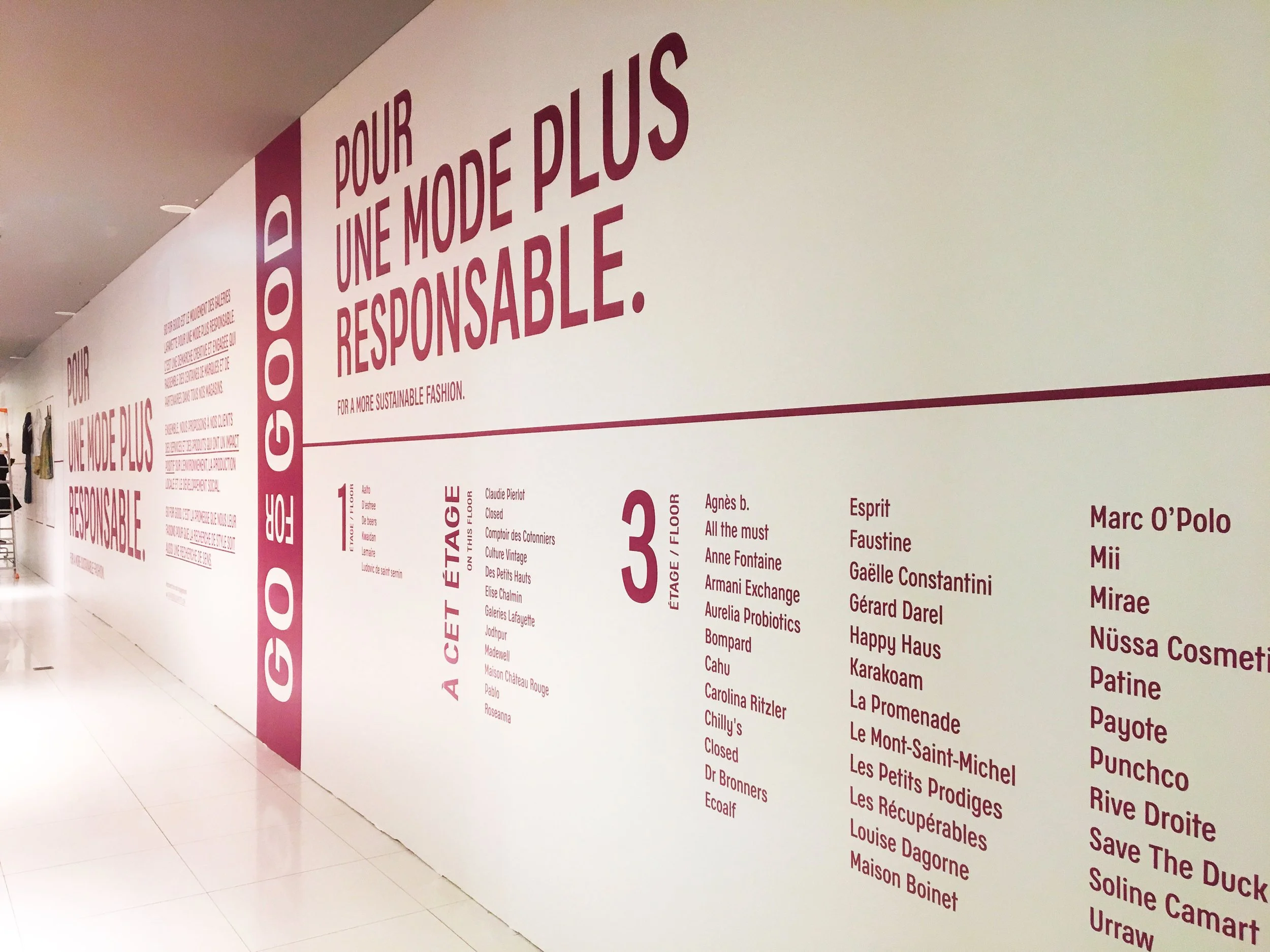 Habillage graphique Galeries Lafayette