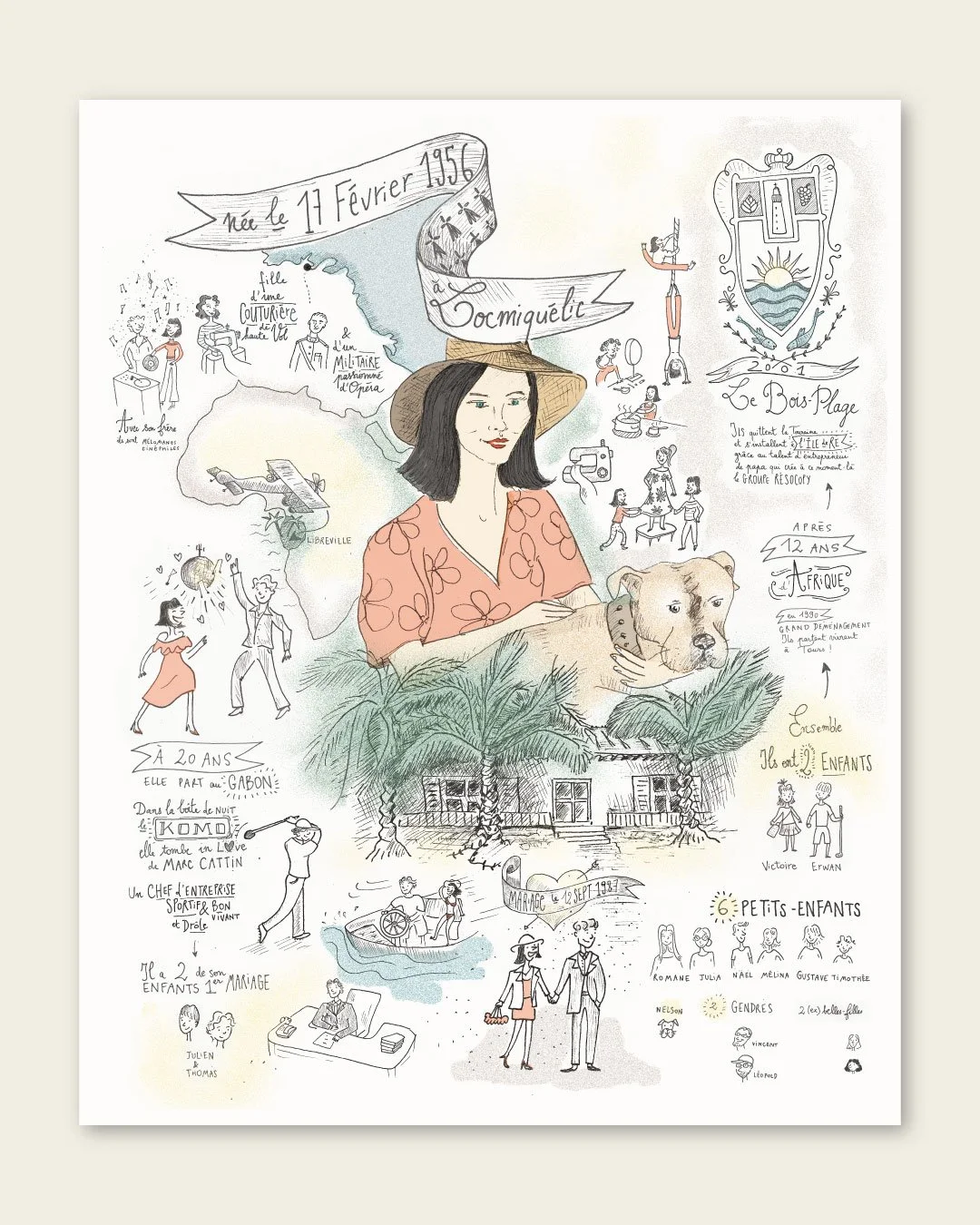 Portrait de vie illustré