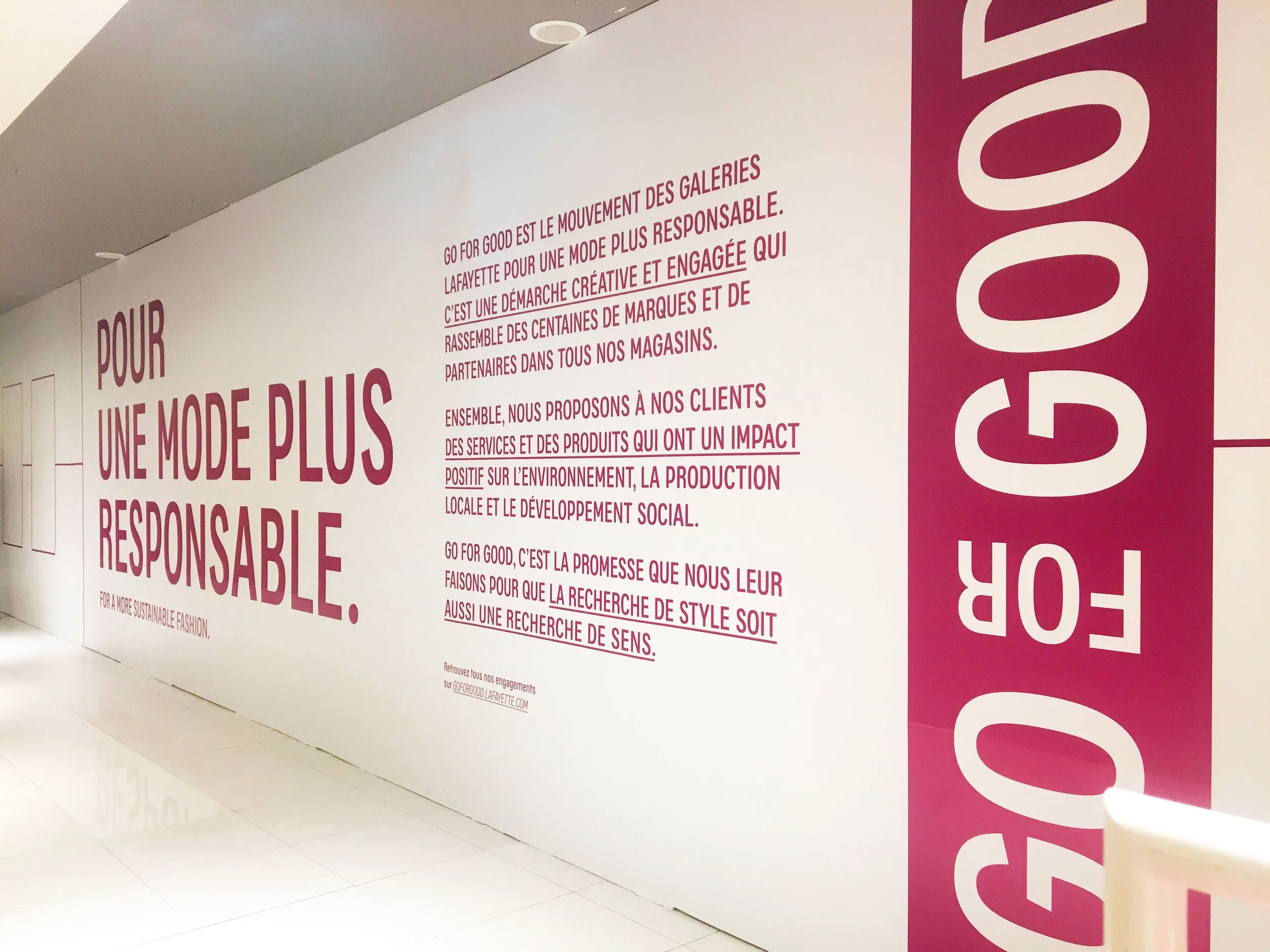 Habillage graphique Galeries Lafayette