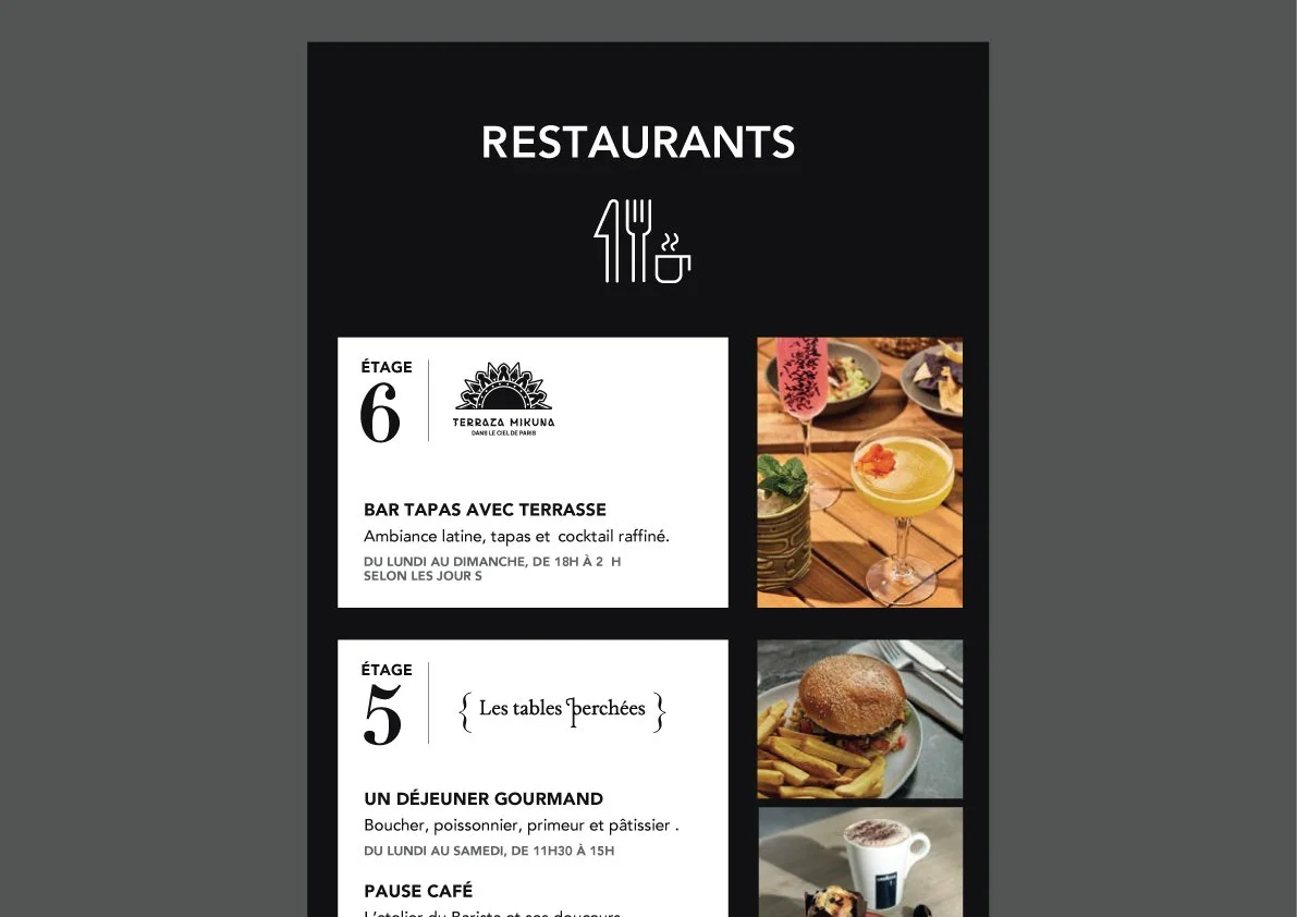 Directory restaurant BHV