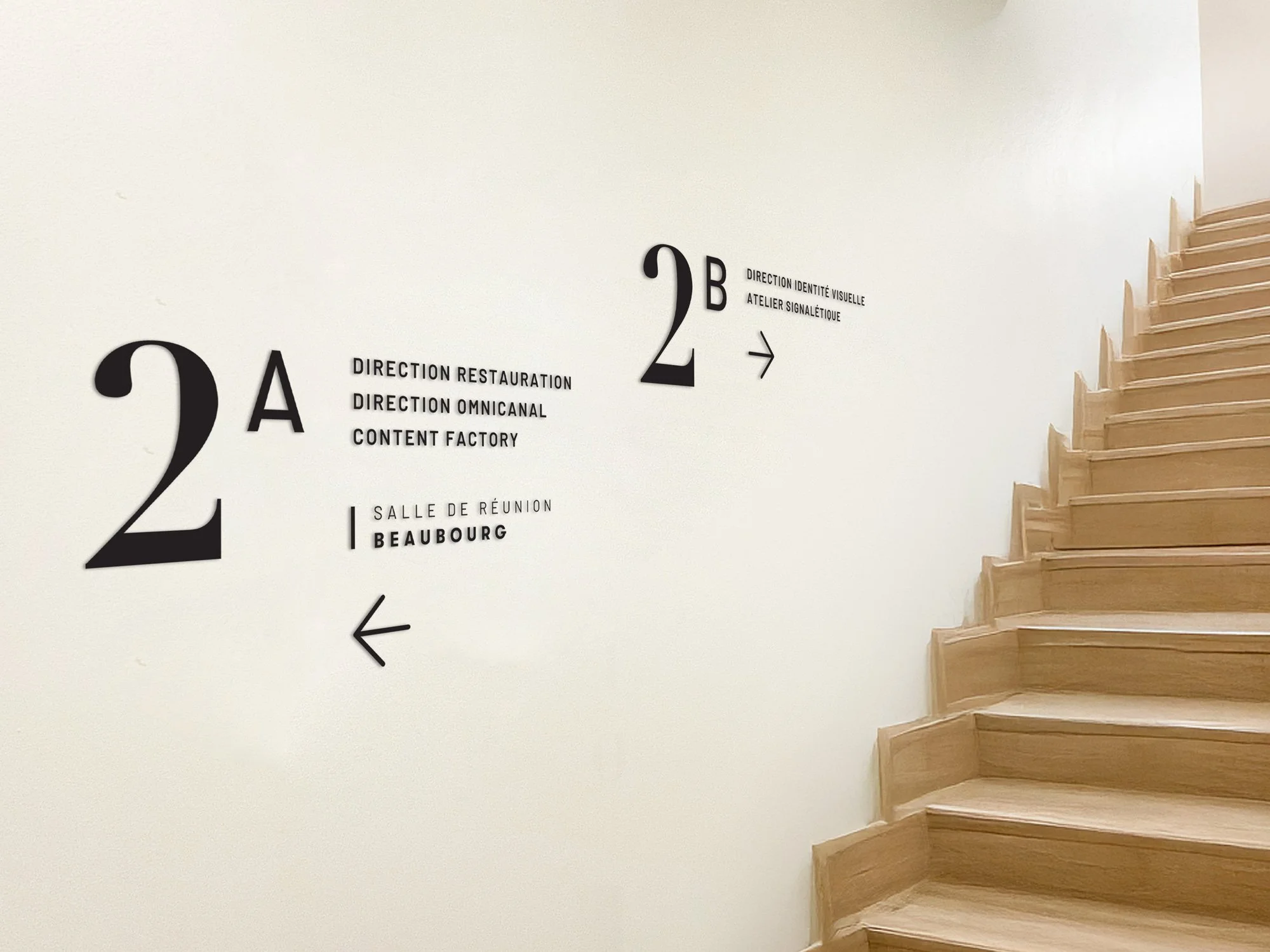 Signalétique des bureaux du BHV