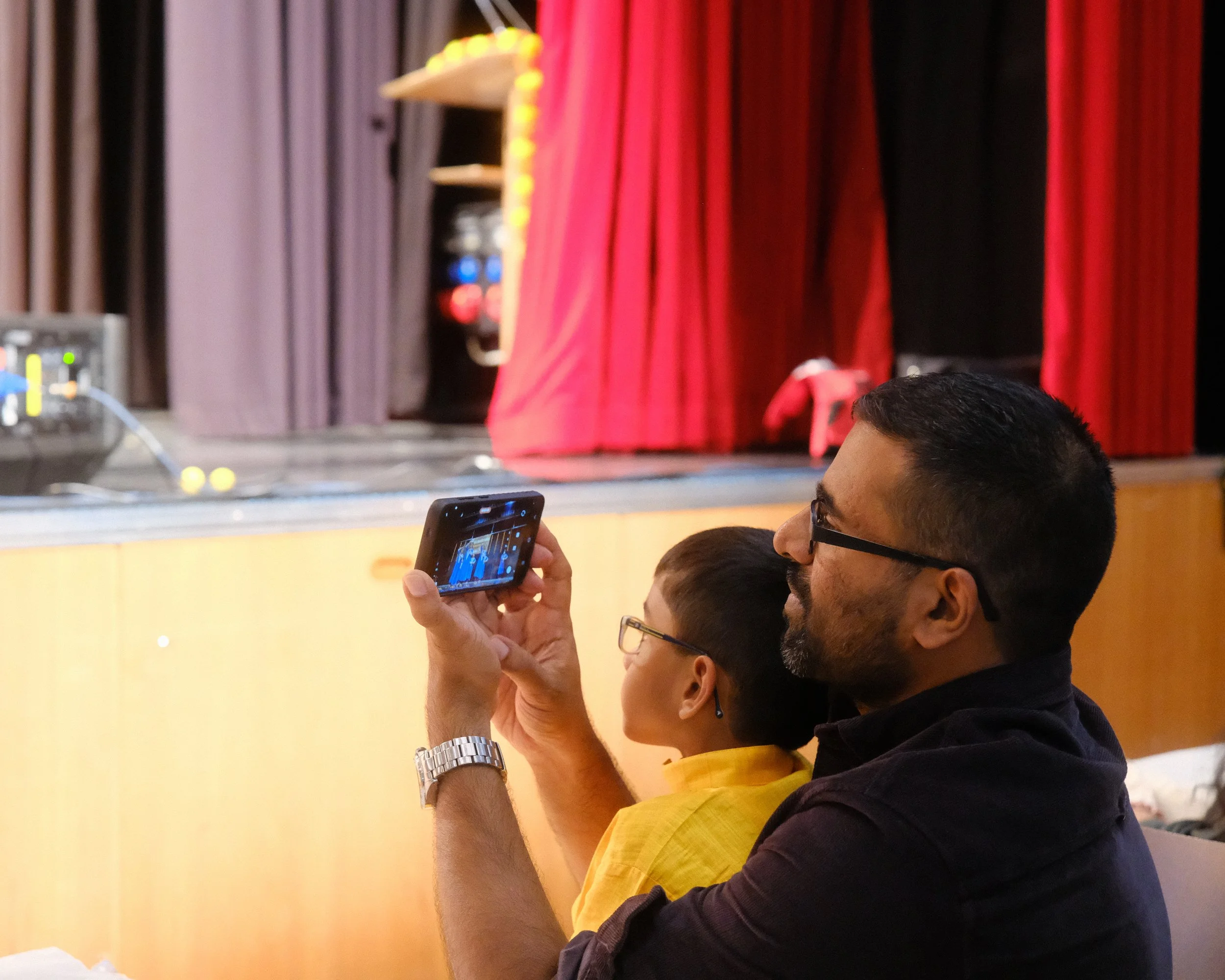 Father and Son enjoying Mom's dance