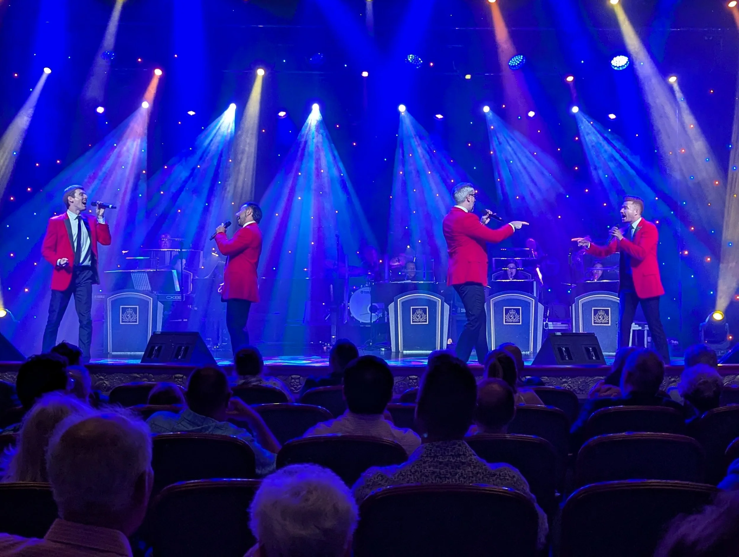 Hanging on to what we've got during our performance aboard the Queen Elizabeth, New Years Day 2025