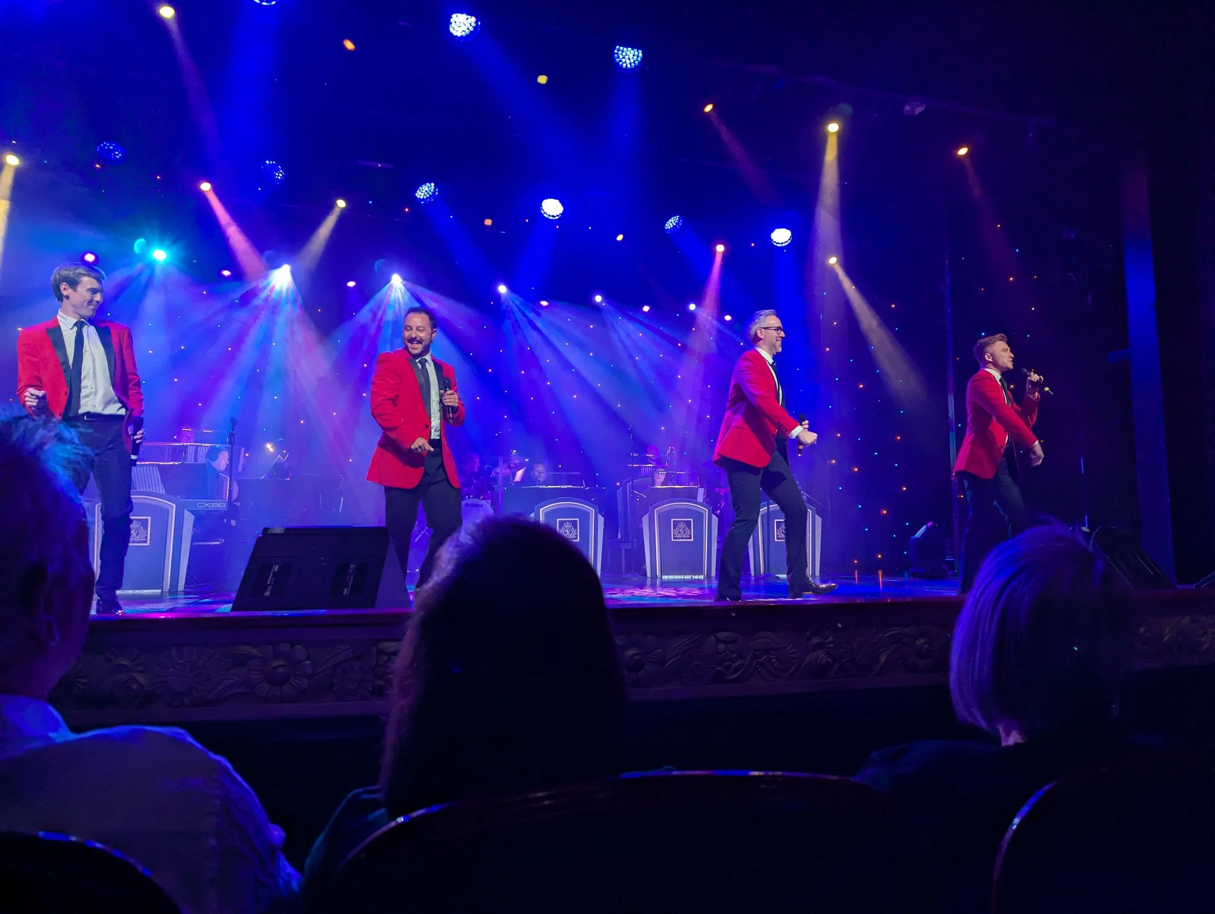 A cheeky moment during our performance aboard the Queen Elizabeth, New Years Day 2025
