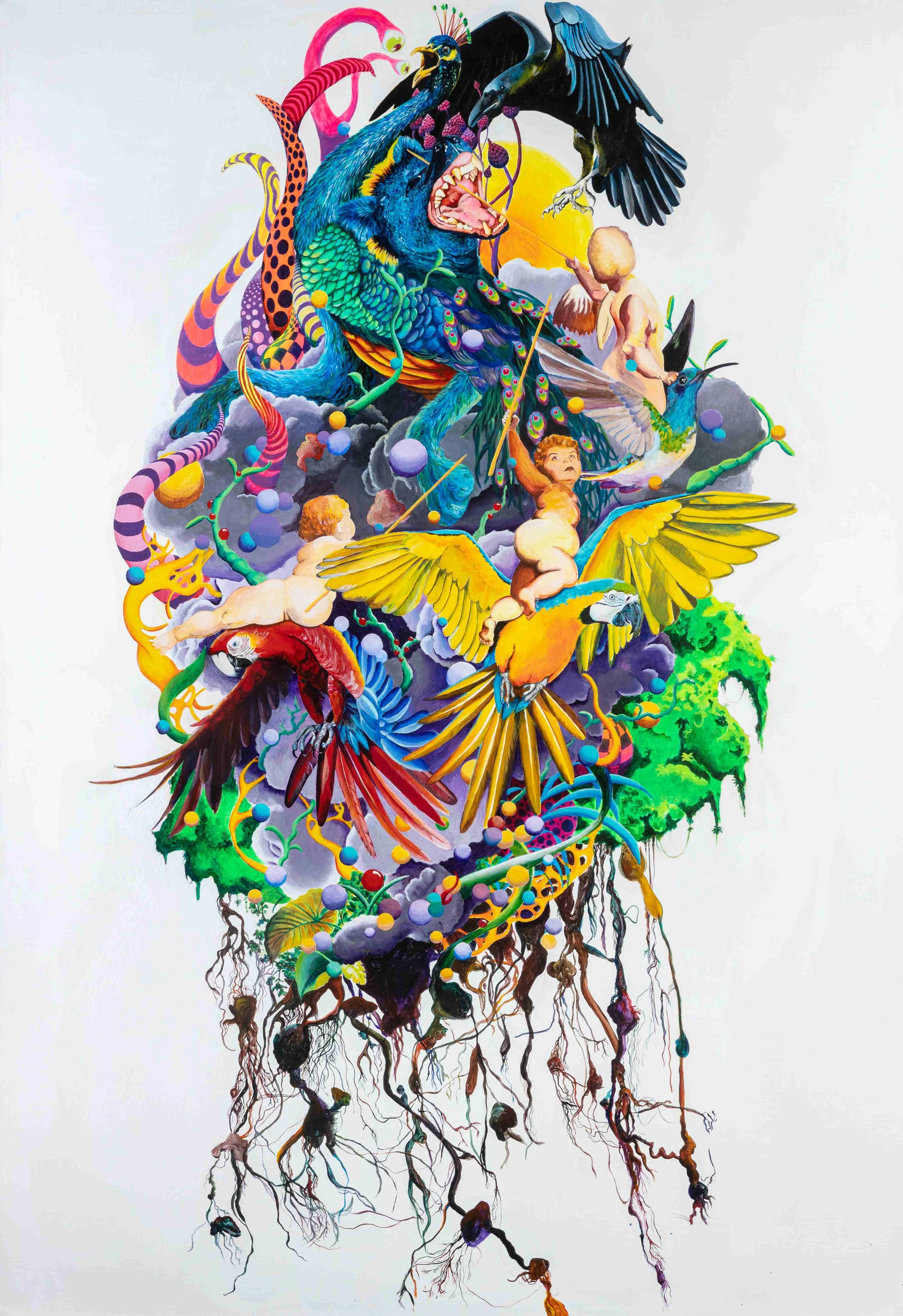 Destruction of the father, 2018. Acrylic on canvas — 140x 200 cm